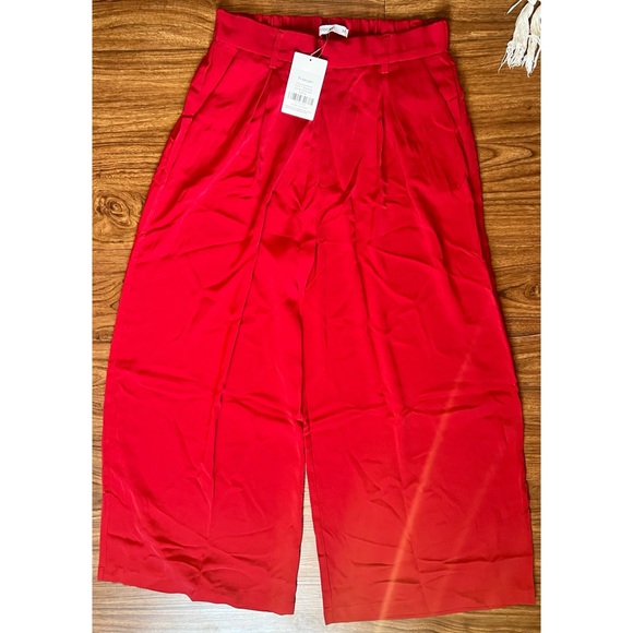 Tronjori Medium Red Wide-Leg Pants - Picture 2 of 3